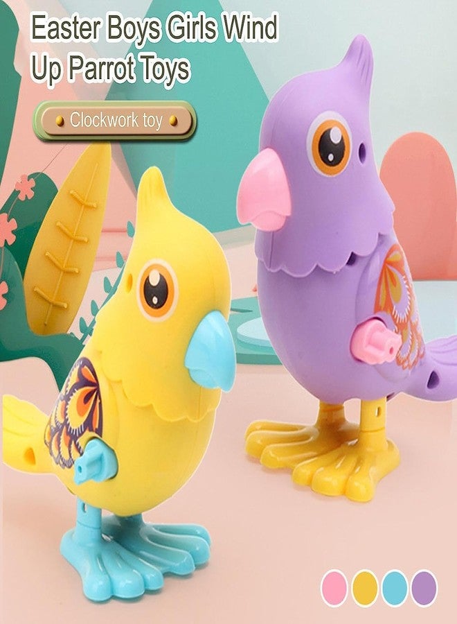 acrown Cute Animal Toys for Kids Sensory Worm Animal Wind up Colorful Toy Insect Figurines for Boys and Girls Multicolor (Parrot) - Image 4